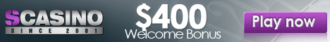 Scasino.com : free 400 euro welcome bonus